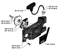 Husqvarna 40 - Husqvarna Chainsaw (1986-01) Starter Assembly