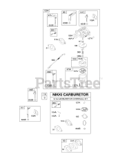 Briggs & Stratton 207432-0144-E9 - Briggs & Stratton Horizontal Engine Carburetor, Kit - Carburetor Overhaul