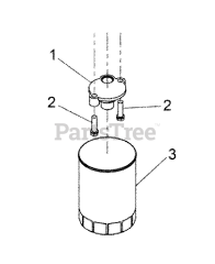 Briggs & Stratton 076161-02 - Briggs & Stratton 60kW Liquid Cooled Home Standby Generator Engine Service Parts - 5.7L - Oil Filter &amp; Adapter (312594)