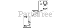 Briggs & Stratton 136217-1018-E1 - Briggs & Stratton Horizontal Engine Piston Group