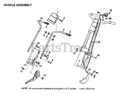 Electrolux/AYP 8931 - Electrolux/AYP Tiller HANDLE ASSEMBLY