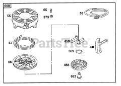Briggs & Stratton 12S702-0663-01 - Briggs & Stratton Vertical Engine Rewind Assy