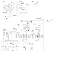 Briggs & Stratton 13H337-0118-B8 - Briggs & Stratton Horizontal Engine Carburetor, Carburetor Overhaul Kit, Fuel Supply