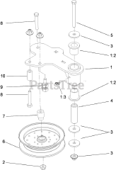 Toro 74923 TE (6000) - Toro 132cm Z Master Zero-Turn Mower, Side-Discharge Deck (SN: 290000001 - 290999999) (2009) Idler Assembly