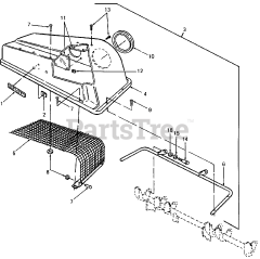 Cub Cadet 327 (190-327-100) - Cub Cadet 38" Triple Rear Bagger Cover Assembly
