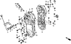 Honda FR500 A (FR500) - Honda Tiller, Made in Japan (SN: FR500-1000001 - FR500-9999999) TRANSMISSION CASE