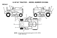 Electrolux/AYP CH 1238 A - Electrolux/AYP Lawn Tractor