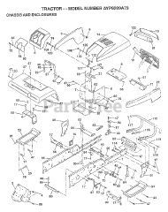 Electrolux/AYP AYP 8209 A79 - Electrolux/AYP Lawn Tractor (1997) CHASSIS AND ENCLOSURES