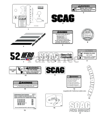 Scag SWZT61H-22FSE - Scag 61" Walk-Behind Mower, 22hp Kawasaki (SN: S3800001 - S3899999)