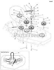Ferris IS 700Z (5901225) - Ferris IS700Z Series 61" Zero-Turn Mower, 24hp Kawasaki, Side-Discharge 61" Mower Deck - Pulleys, Belt, &amp; Idler Arm S/N: 2016893015 to 2017612394