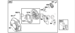 Briggs & Stratton 136217-1018-E1 - Briggs & Stratton Horizontal Engine Rewind Group