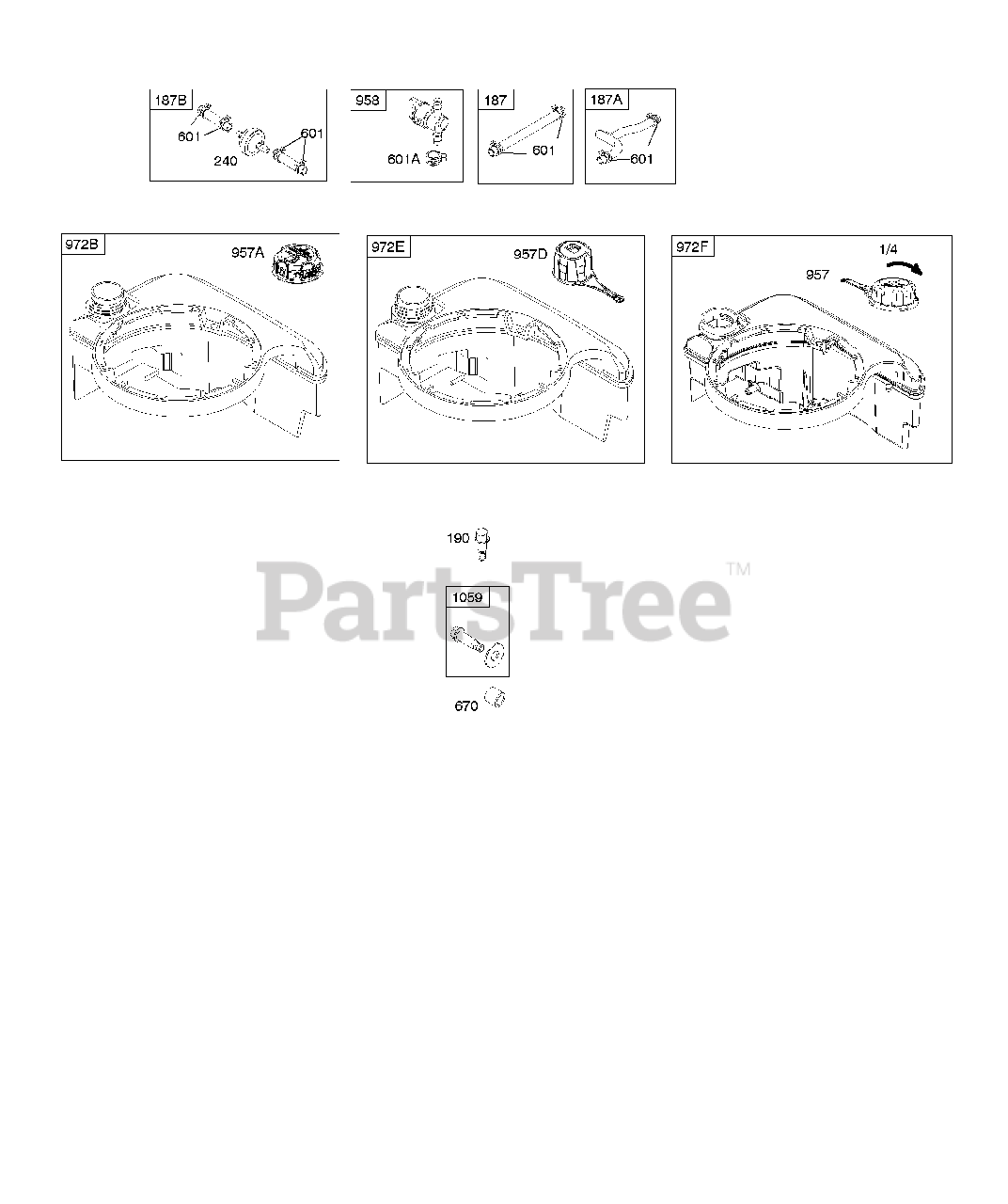 Briggs & Stratton 126T020675B2 Briggs & Stratton Vertical Engine Fuel Supply, Ignition Parts