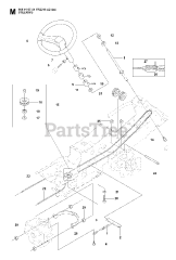 Jonsered FR 2216 A2 4X4 (965190701) - Jonsered Rear-Engine Riding Mower (2008-01) STEERING