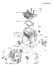 Kawasaki FG200D-BS02 - Kawasaki Engine CYLINDER/CRANKCASE