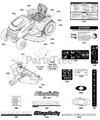 Simplicity 2691176-00 - Simplicity Broadmoor 50" Lawn Tractor, 23hp