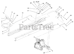 Toro 71227 (16-38 HXL) - Toro Lawn Tractor (SN: 210000001 - 210999999) (2001) Hydro Transaxle Controls Assembly
