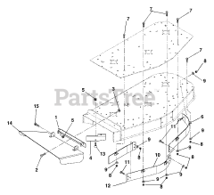Gravely 890012 - Gravely 50" Deck for Pro-Master 310 Mower (SN: 000101 - 000500)