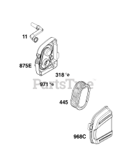 Briggs & Stratton 104M02-0253-H5 - Briggs & Stratton Vertical Engine Air Cleaner Group