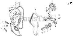 Honda H4518 H HSA/C (MZAT) - Honda Lawn Tractor, Made in Japan (SN: MZAT-3000001 - MZAT-3999999) TIMING BELT (H4518H)