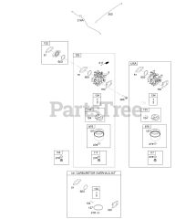 Briggs & Stratton 124Q02-2162-F1 - Briggs & Stratton Vertical Engine Carburetor, Carburetor Overhaul Kit