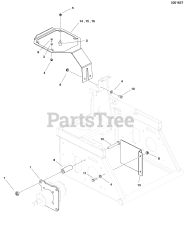 Ferris Evolution (5900858) - Ferris Evolution Series 52" Stand-On Mower, 26hp Kawasaki Hydraulic Mounts &amp; Guards Group