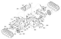 Murray 624809x54A - Murray 24" Snow Thrower (2001) Track Assembly