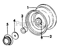 Cub Cadet 182 (133-182-100) - Cub Cadet Lawn Tractor Front Wheel