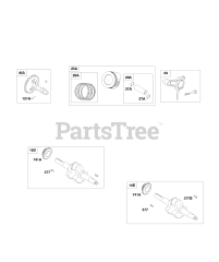 Briggs & Stratton 245437-0523-B1 - Briggs & Stratton Horizontal Engine Piston/Ring, Crankshaft, Camshaft, Connecting Rod