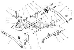 Toro 78350 - Toro 42" Rear-Discharge Mower Deck for 300 Series GT Tractors (SN: 230000001 - 230999999) (2003) Suspension Assembly