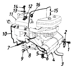 Ranch King 132-670G205 - Ranch King Lawn Tractor (1992) Muffler Assembly