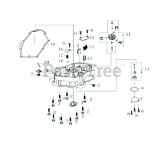 Scag SR 708 (SR 803) - Scag Engine CRANK CASE COVER ASSEMBLY