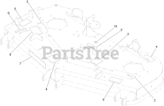 Toro 74925 TE (6000) - Toro 152cm Z Master Zero-Turn Mower, Side-Discharge Deck (SN: 313000001 - 313999999) (2013) DECK DECAL ASSEMBLY NO. 117-3800