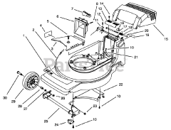 Toro 20908 BC - Toro 48cm Rear Bagging Walk-Behind Mower (SN: 049000001 - 049999999) (1994) Housing Assembly
