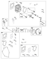 Briggs & Stratton 13L352-0137-F8 - Briggs & Stratton Horizontal Engine Cylinder Head Group