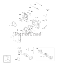Briggs & Stratton 305777-0129-E1 - Briggs & Stratton Vertical Engine Air Cleaner, Intake Manifold, Carburetor Spacer