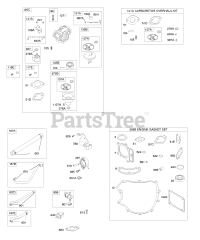 Briggs & Stratton 441577-0113-E2 - Briggs & Stratton Vertical Engine Carburetor, Fuel Supply, Gasket Set - Engine, Kit - Carburetor Overhaul
