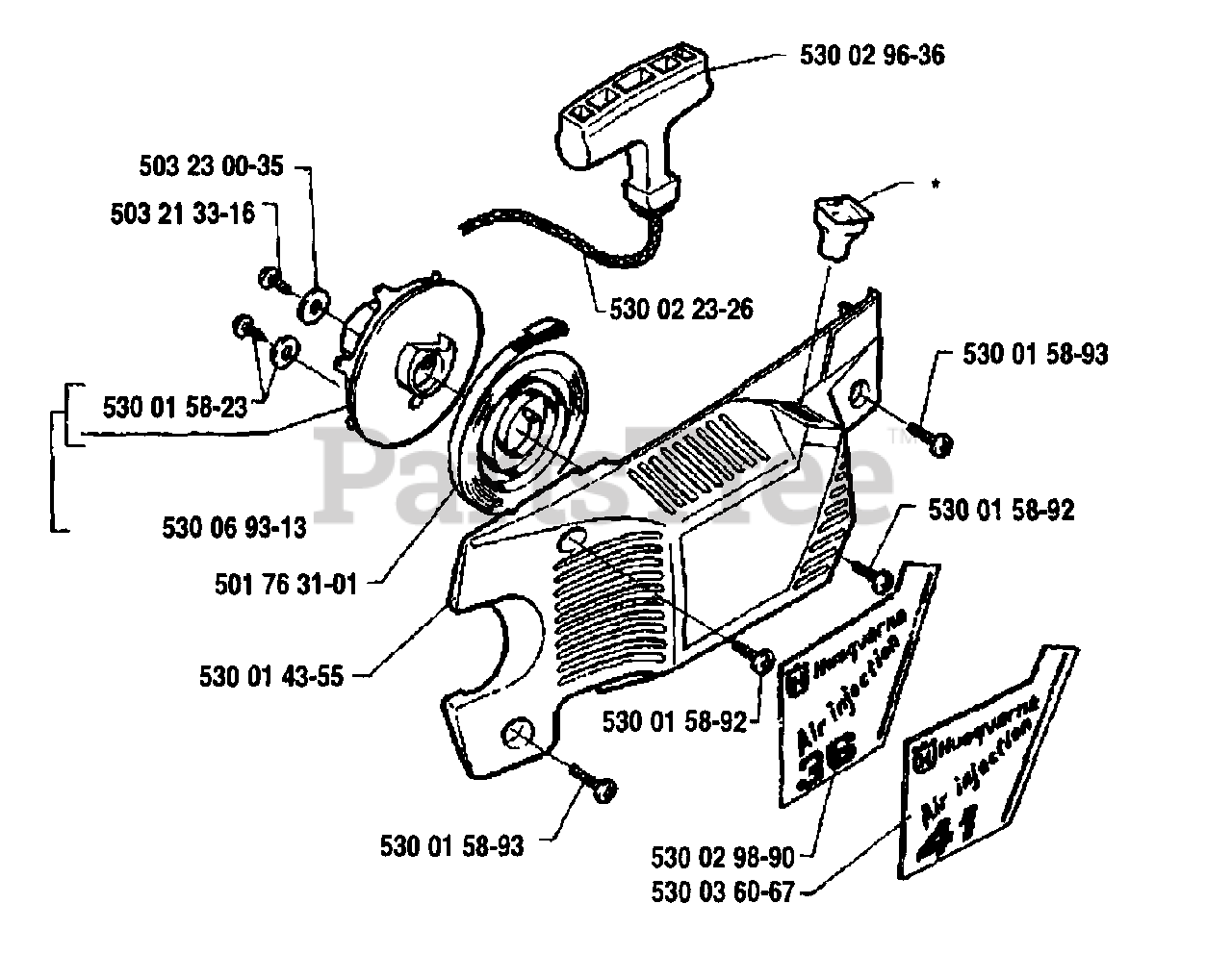 Husqvarna 41 Husqvarna Chainsaw (199106) Starter Assembly Parts