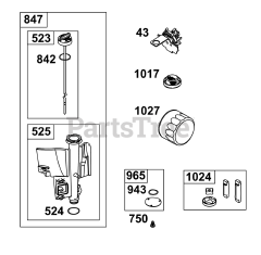 Briggs & Stratton 33S877-0037-G1 - Briggs & Stratton Vertical Engine Lubrication Group