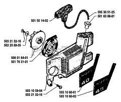 Husqvarna 40 - Husqvarna Chainsaw (1989-06) Starter Assembly