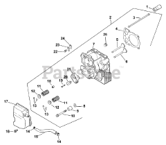 Toro 30291 - Toro 44" ProLine Walk-Behind Mower, Hydro Drive, 15hp (SN: 210000001 - 210005000) (2001) Cylinder Head, Valves And Breather Assembly Kohler Model Cv15t-41604