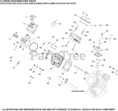Kohler CH18-62535 - Kohler Command PRO Twin Engine, Made for West Texas Lee Co., 18hp, 13.4kW Cylinder Head/ Breather Group 4-24-51 CH18-750