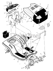 Murray 46103B - Murray 46" Garden Tractor (2000) Hood And Dash