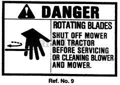 Simplicity 1691605 - Simplicity 60" Turbo Collection System Safety Decal