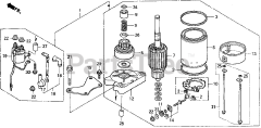 Honda BF30 AY LRSA (BAWS) - Honda Marine Engine, Made in Japan (SN: BAWS-3200001 - BAWS-9999999) STARTER MOTOR