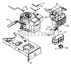 Yard Machines 13AN695G088 - Yard Machines Lawn Tractor (1999) (Montgomery Ward) Engine Accessories, Muffler