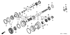 Honda BF200 A4 XA (BAEJ) - Honda Marine Engine, Made in Japan (SN: BAEJ-1200001 - BAEJ-1299999) PROPELLER SHAFT (1)