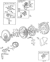 Briggs & Stratton 422437-0735-01 - Briggs & Stratton Horizontal Engine Electrical,Flywheel,Screens