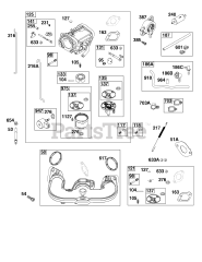 Briggs & Stratton 44U677-0010-G1 - Briggs & Stratton Vertical Engine Carburetor and Fuel Supply Group
