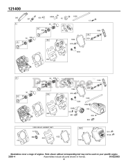 Briggs & Stratton 121412-0175-E2 - Briggs & Stratton Horizontal Engine Head Group, Kits/Gasket - Valve
