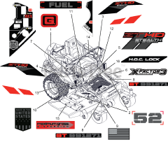 Gravely 991271 (ZT HD Stealth 52) - Gravely 52